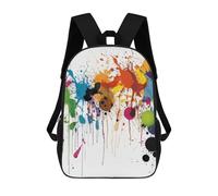 QMNALP 17-Inch Laptop Backpack for Women & Men,Large Capacity EDC Daypack,cute Abstract Paint Splashes Printed Travel Backpack Fits Computer,Books,Daily Essentials