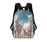 QMNALP 17-Inch Laptop Backpack for Women & Men,Large Capacity EDC Daypack,cute Alpacas Together Printed Travel Backpack Fits Computer,Books,Daily Essentials