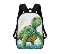QMNALP 17-Inch Laptop Backpack for Women & Men,Large Capacity EDC Daypack,cute Cartoon Turtle Pattern Printed Travel Backpack Fits Computer,Books,Daily Essentials
