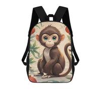 QMNALP 17-Inch Laptop Backpack for Women & Men,Large Capacity EDC Daypack,cute Chinese Style Monkey Printed Travel Backpack Fits Computer,Books,Daily Essentials