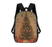 QMNALP 17-Inch Laptop Backpack for Women & Men,Large Capacity EDC Daypack,cute Christmas Tree Printed Travel Backpack Fits Computer,Books,Daily Essentials