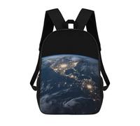 QMNALP 17-Inch Laptop Backpack for Women & Men,Large Capacity EDC Daypack,cute Earth from The Outer Space Printed Travel Backpack Fits Computer,Books,Daily Essentials