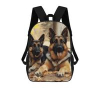 QMNALP 17-Inch Laptop Backpack for Women & Men,Large Capacity EDC Daypack,cute German Shepherd Dog Printed Travel Backpack Fits Computer,Books,Daily Essentials