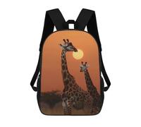 QMNALP 17-Inch Laptop Backpack for Women & Men,Large Capacity EDC Daypack,cute Giraffe At Sunset Printed Travel Backpack Fits Computer,Books,Daily Essentials