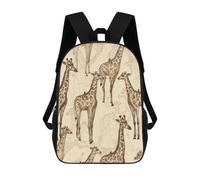 QMNALP 17-Inch Laptop Backpack for Women & Men,Large Capacity EDC Daypack,cute Hand Drawn Giraffes Printed Travel Backpack Fits Computer,Books,Daily Essentials