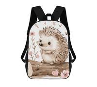 QMNALP 17-Inch Laptop Backpack for Women & Men,Large Capacity EDC Daypack,cute Hedgehog Sitting on Top Printed Travel Backpack Fits Computer,Books,Daily Essentials