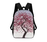 QMNALP 17-Inch Laptop Backpack for Women & Men,Large Capacity EDC Daypack,cute Japanese Cherry Tree Printed Travel Backpack Fits Computer,Books,Daily Essentials