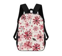 QMNALP 17-Inch Laptop Backpack for Women & Men,Large Capacity EDC Daypack,cute Light Red Square Printed Travel Backpack Fits Computer,Books,Daily Essentials