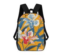 QMNALP 17-Inch Laptop Backpack for Women & Men,Large Capacity EDC Daypack,cute Mustard Yellow Pattern Printed Travel Backpack Fits Computer,Books,Daily Essentials