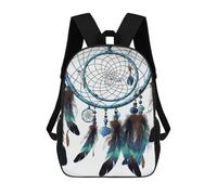 QMNALP 17-Inch Laptop Backpack for Women & Men,Large Capacity EDC Daypack,cute Native American Dream Catcher Printed Travel Backpack Fits Computer,Books,Daily Essentials