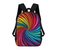 QMNALP 17-Inch Laptop Backpack for Women & Men,Large Capacity EDC Daypack,cute Rainbow Stripe Pattern Printed Travel Backpack Fits Computer,Books,Daily Essentials