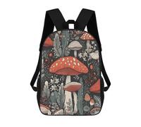 QMNALP 17-Inch Laptop Backpack for Women & Men,Large Capacity EDC Daypack,cute Red And White Mushroom Printed Travel Backpack Fits Computer,Books,Daily Essentials