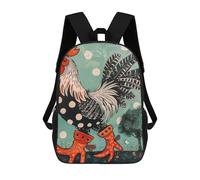 QMNALP 17-Inch Laptop Backpack for Women & Men,Large Capacity EDC Daypack,cute Red Cowboy Boots Printed Travel Backpack Fits Computer,Books,Daily Essentials