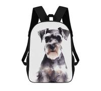 QMNALP 17-Inch Laptop Backpack for Women & Men,Large Capacity EDC Daypack,cute Well-behaved Schnauzer Printed Travel Backpack Fits Computer,Books,Daily Essentials