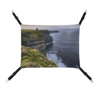 QMNALP Cat Hammock Summer Small Animal Spring Small Dog County Clare The Cliffs Printed Hammock for Ferret Puppy Rabbits Adjustable-Strap Cute and Personalized