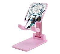 QMNALP Foldable Phone Stand Portable Adjustable Phone Holder for Desk Cute & Unique Fits Most Smartphones Native American Dream Catcher Printed Phone Kickstand