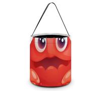 QMNALP Halloween Tote Treat Bags for Trick Or Treating Personalized Multipurpose Reusable Cute Red Crab Printed Candy Bags for Party Supplies Snack Grocery Tote with Handles