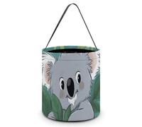 QMNALP Halloween Tote Treat Bags for Trick Or Treating Personalized Multipurpose Reusable Koala Vine Cartoon Printed Candy Bags for Party Supplies Snack Grocery Tote with Handles