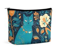 QMNALP Large Capacity Small Makeup Bag for Purse Portable Travel Toiletry Bag Boho Big Cat in The Wild Printed Makeup Pouch,Gifts for Women