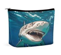 QMNALP Large Capacity Small Makeup Bag for Purse Portable Travel Toiletry Bag Boho Big Cool Ocean Fish Printed Makeup Pouch,Gifts for Women