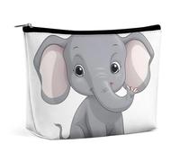 QMNALP Large Capacity Small Makeup Bag for Purse Portable Travel Toiletry Bag Boho Big Cute Cartoon Elephant Printed Makeup Pouch,Gifts for Women