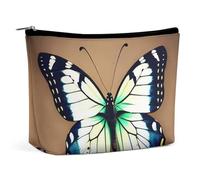 QMNALP Large Capacity Small Makeup Bag for Purse Portable Travel Toiletry Bag Boho Big Cute Little Butterfly Printed Makeup Pouch,Gifts for Women