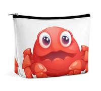 QMNALP Large Capacity Small Makeup Bag for Purse Portable Travel Toiletry Bag Boho Big Cute Red Crab Printed Makeup Pouch,Gifts for Women