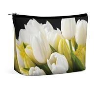 QMNALP Large Capacity Small Makeup Bag for Purse Portable Travel Toiletry Bag Boho Big Different Flowers Printed Makeup Pouch,Gifts for Women