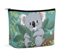 QMNALP Large Capacity Small Makeup Bag for Purse Portable Travel Toiletry Bag Boho Big Koala Vine Cartoon Printed Makeup Pouch,Gifts for Women