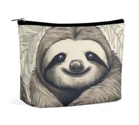 QMNALP Large Capacity Small Makeup Bag for Purse Portable Travel Toiletry Bag Boho Big Sloth My Spirit Animal Printed Makeup Pouch,Gifts for Women