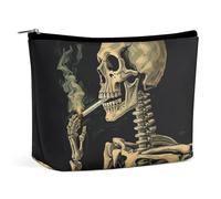 QMNALP Large Capacity Small Makeup Bag for Purse Portable Travel Toiletry Bag Boho Big Strange Painting Printed Makeup Pouch,Gifts for Women