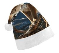 QMNALP Personalized Christmas Hat 17.1 * 11.7in Soft Cute Panther Mountain Lion Printed Santa Hat for New Year Party Supplies & Gifts