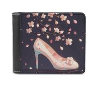 QMNALP Personalized Slim Bifold Leather Wallet for Men,Front Pocket Multiple Card Holder Crystal High Heels Printed Wallets,Gift for Men And Women