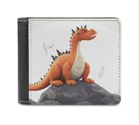QMNALP Personalized Slim Bifold Leather Wallet for Men,Front Pocket Multiple Card Holder Funny Dragon Printed Wallets,Gift for Men And Women