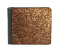 QMNALP Personalized Slim Bifold Leather Wallet for Men,Front Pocket Multiple Card Holder Golden Leather Texture Printed Wallets,Gift for Men And Women