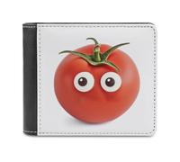QMNALP Personalized Slim Bifold Leather Wallet for Men,Front Pocket Multiple Card Holder I Love You from My Head Tomatoes Printed Wallets,Gift for Men And Women