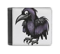 QMNALP Personalized Slim Bifold Leather Wallet for Men,Front Pocket Multiple Card Holder Ravens Printed Wallets,Gift for Men And Women