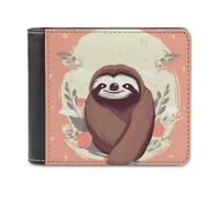 QMNALP Personalized Slim Bifold Leather Wallet for Men,Front Pocket Multiple Card Holder You Are Awesome Sloth Printed Wallets,Gift for Men And Women