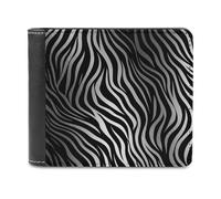 QMNALP Personalized Slim Bifold Leather Wallet for Men,Front Pocket Multiple Card Holder Zebra Print Printed Wallets,Gift for Men And Women