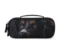 QMNALP Unisex Cute Pencil Case Small Pencil Pouch Large A Bernese Dog Printed Storage Organizer Multipurpose with Easy Grip Handle