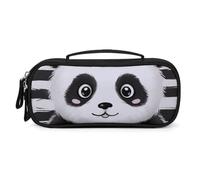 QMNALP Unisex Cute Pencil Case Small Pencil Pouch Large Black And White Panda Printed Storage Organizer Multipurpose with Easy Grip Handle