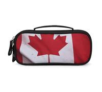 QMNALP Unisex Cute Pencil Case Small Pencil Pouch Large Canadian Flag Printed Storage Organizer Multipurpose with Easy Grip Handle