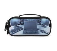 QMNALP Unisex Cute Pencil Case Small Pencil Pouch Large Computers And Internet Printed Storage Organizer Multipurpose with Easy Grip Handle