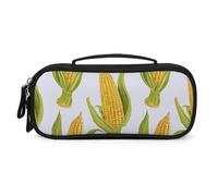QMNALP Unisex Cute Pencil Case Small Pencil Pouch Large Corn on The Cob Image Printed Storage Organizer Multipurpose with Easy Grip Handle