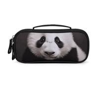 QMNALP Unisex Cute Pencil Case Small Pencil Pouch Large Cute Black And White Panda Printed Storage Organizer Multipurpose with Easy Grip Handle