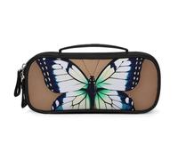 QMNALP Unisex Cute Pencil Case Small Pencil Pouch Large Cute Little Butterfly Printed Storage Organizer Multipurpose with Easy Grip Handle