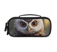 QMNALP Unisex Cute Pencil Case Small Pencil Pouch Large Cute Owl Printed Storage Organizer Multipurpose with Easy Grip Handle