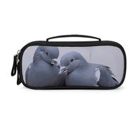 QMNALP Unisex Cute Pencil Case Small Pencil Pouch Large Doves Printed Storage Organizer Multipurpose with Easy Grip Handle