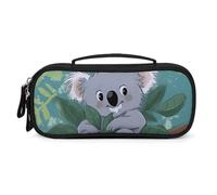 QMNALP Unisex Cute Pencil Case Small Pencil Pouch Large Koala Vine Cartoon Printed Storage Organizer Multipurpose with Easy Grip Handle