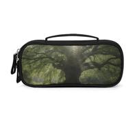 QMNALP Unisex Cute Pencil Case Small Pencil Pouch Large Looking for Trees Printed Storage Organizer Multipurpose with Easy Grip Handle